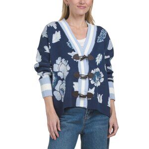 DRIFTWOOD JEANS Toggle X Floral Foliage Cardigan